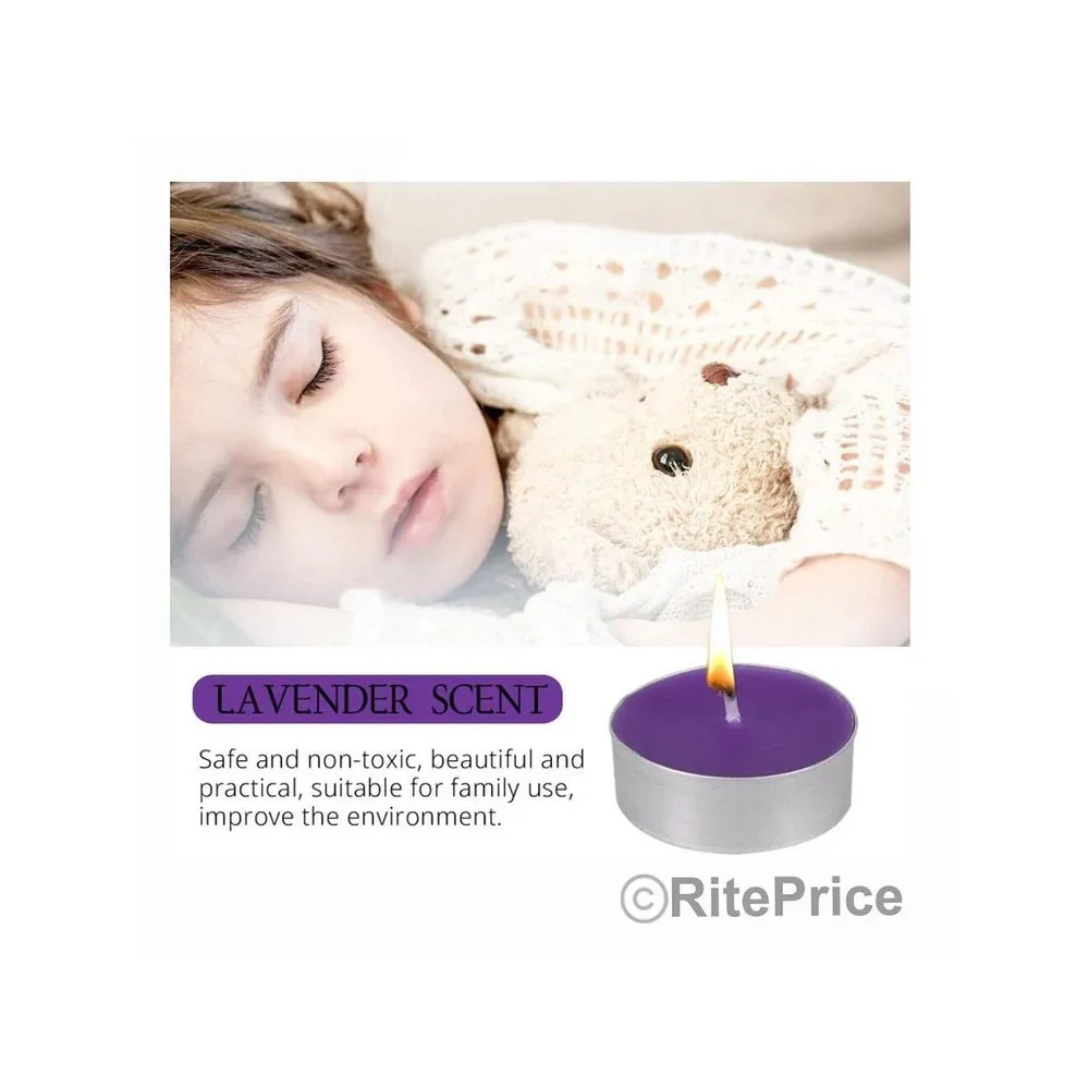60PCS Lavender Tealight Candles Highly Scented w/ Essential & Natural Oil (2 Pk)